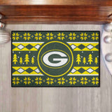 Green Bay Packers Holiday Sweater Starter Mat Accent Rug - 19in. x 30in.