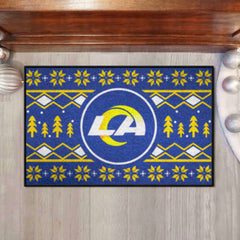 Los Angeles Rams Holiday Sweater Starter Mat Accent Rug - 19in. x 30in.