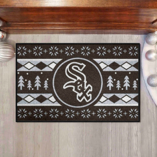 Chicago White Sox Holiday Sweater Starter Mat Accent Rug - 19in. x 30in.