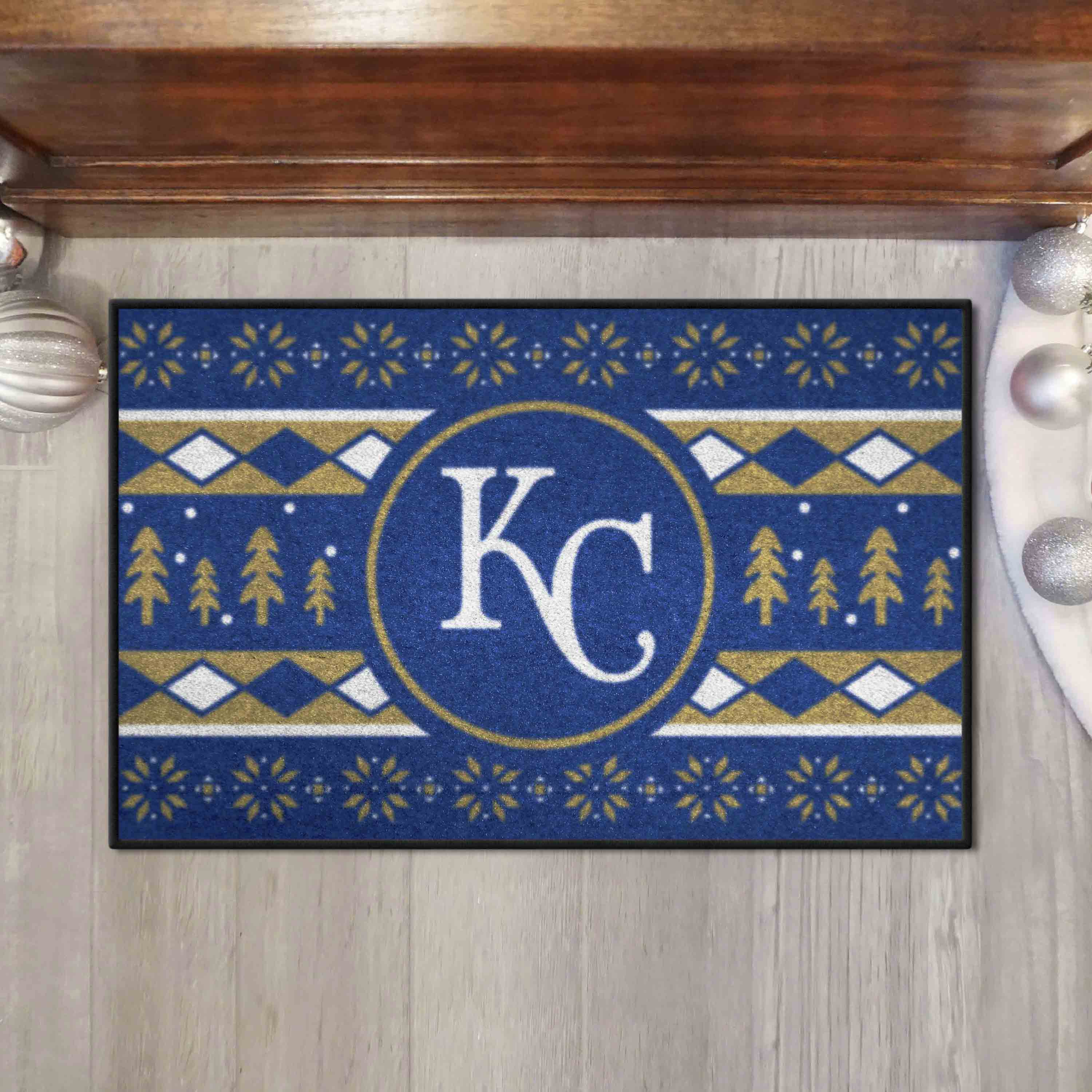 Kansas City Royals Holiday Sweater Starter Mat Accent Rug - 19in. x 30in.