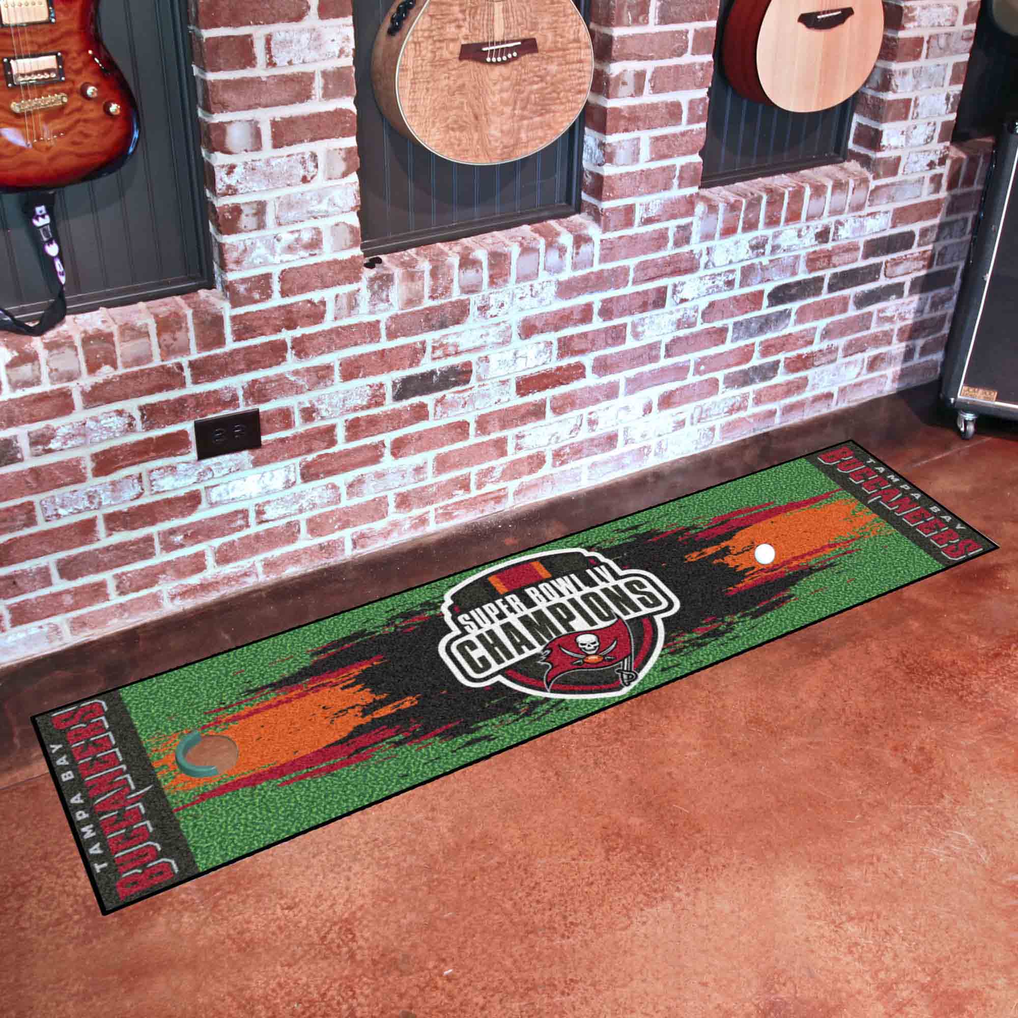 Tampa Bay Buccaneers Putting Green Mat - 1.5ft. x 6ft., 2021 Super Bowl LV Champions