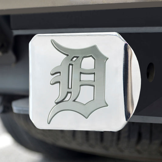 Detroit Tigers Chrome Metal Hitch Cover with Chrome Metal 3D Emblem - Detroit Tigers