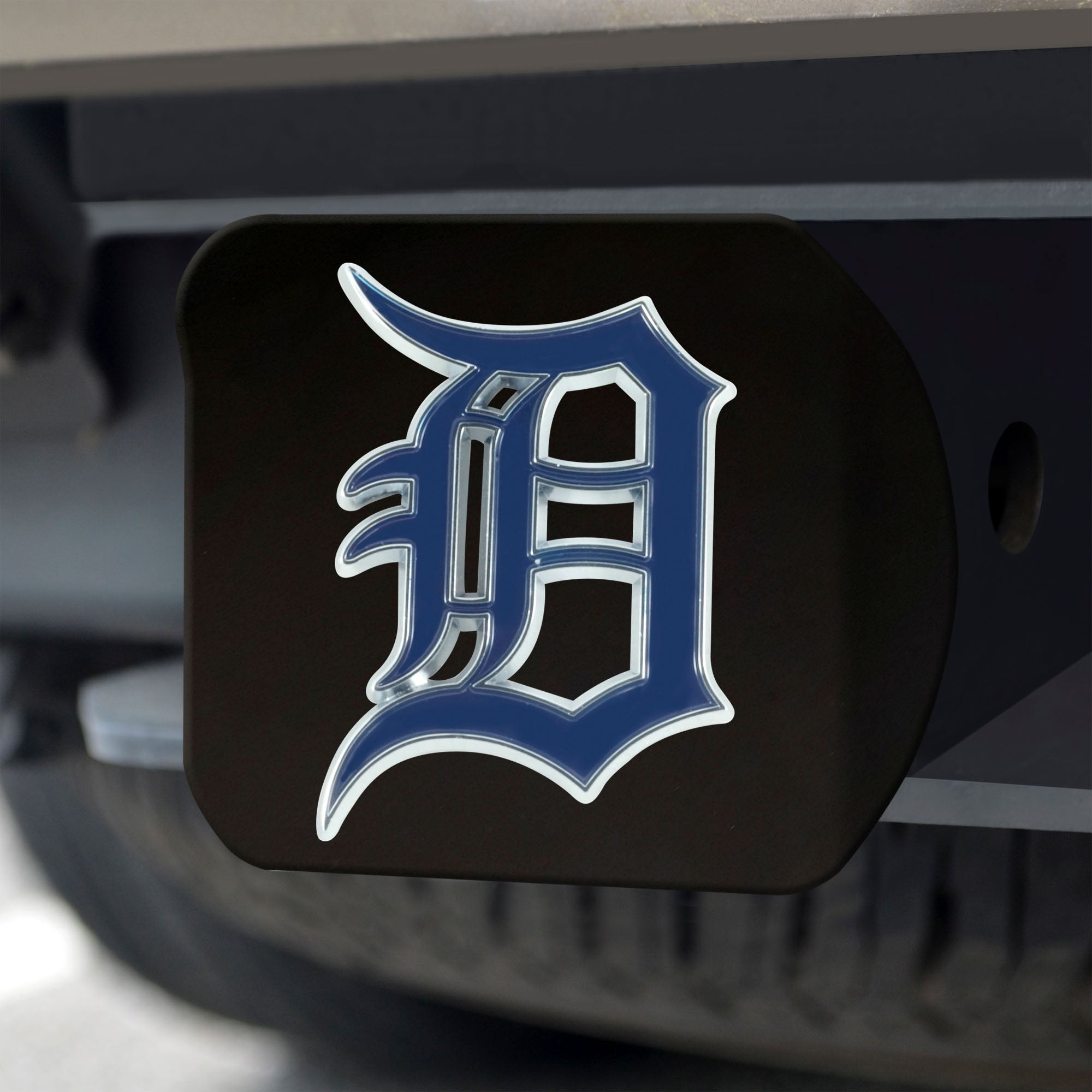 Detroit Tigers Black Metal Hitch Cover - 3D Color Emblem