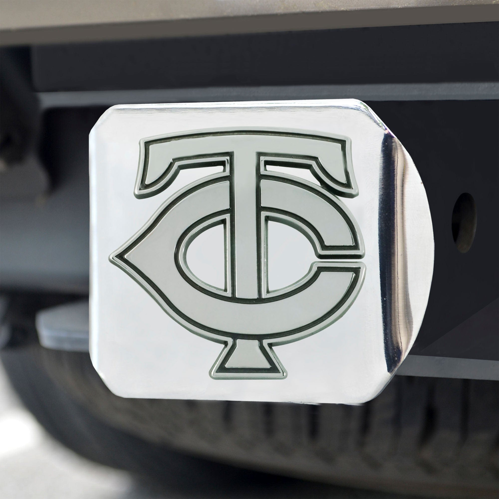 Minnesota Twins Chrome Metal Hitch Cover with Chrome Metal 3D Emblem