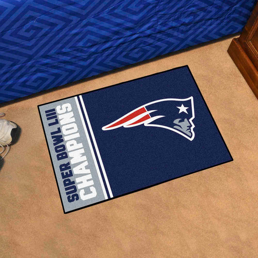 New England Patriots Dynasty Starter Mat Accent Rug - 19in. x 30in., 2019 Super Bowl LIII Champions - New England Patriots