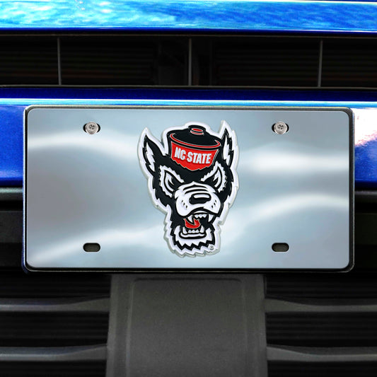 NC State Wolfpack 3D Stainless Steel License Plate - NC State