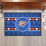 Oklahoma City Thunder Holiday Sweater Starter Mat Accent Rug - 19in. x 30in.