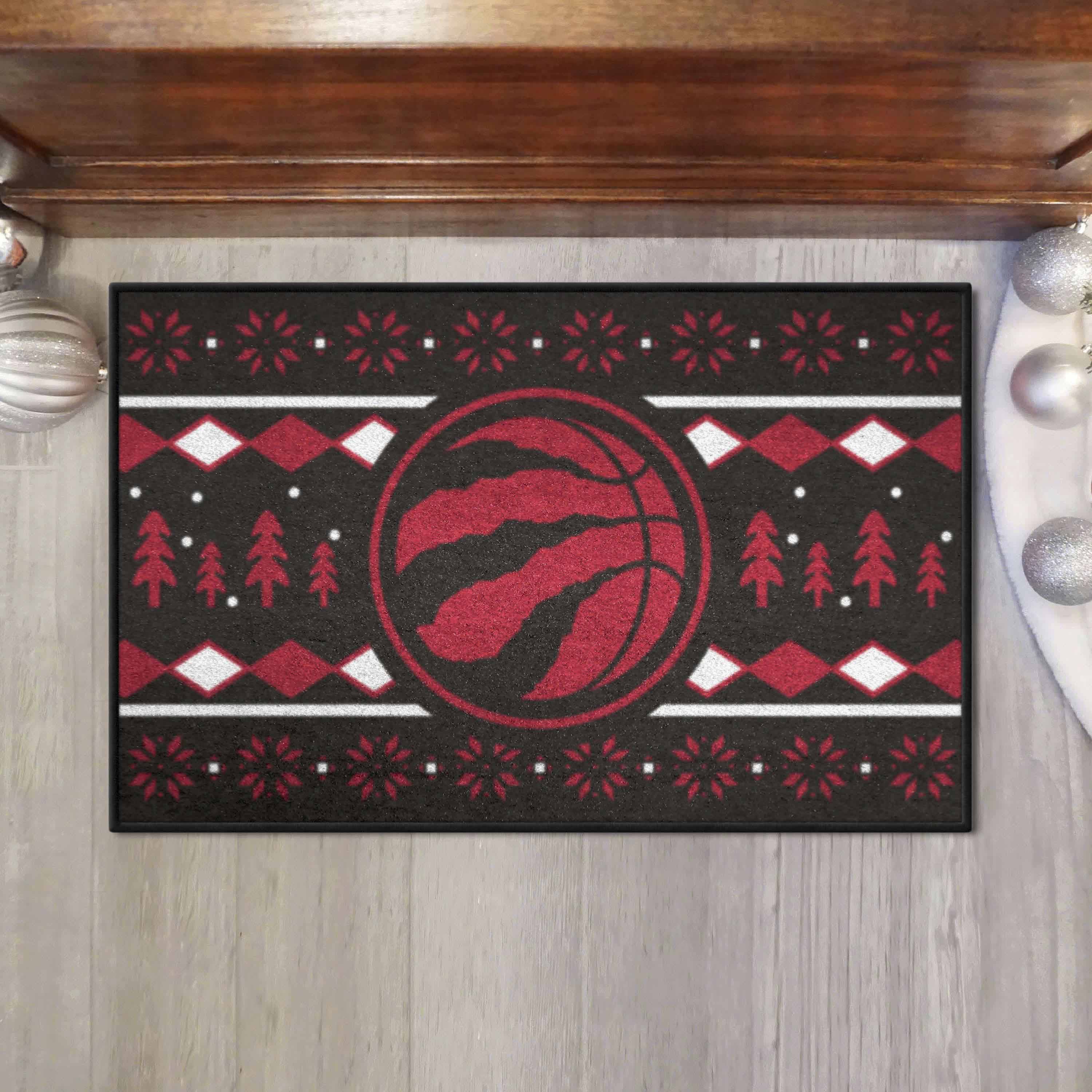 Toronto Raptors Holiday Sweater Starter Mat Accent Rug - 19in. x 30in.