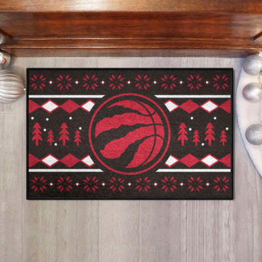 Toronto Raptors Holiday Sweater Starter Mat Accent Rug - 19in. x 30in.