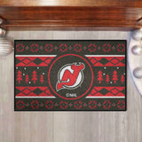 New Jersey Devils Holiday Sweater Starter Mat Accent Rug - 19in. x 30in.