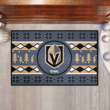 Vegas Golden Knights Holiday Sweater Starter Mat Accent Rug - 19in. x 30in.