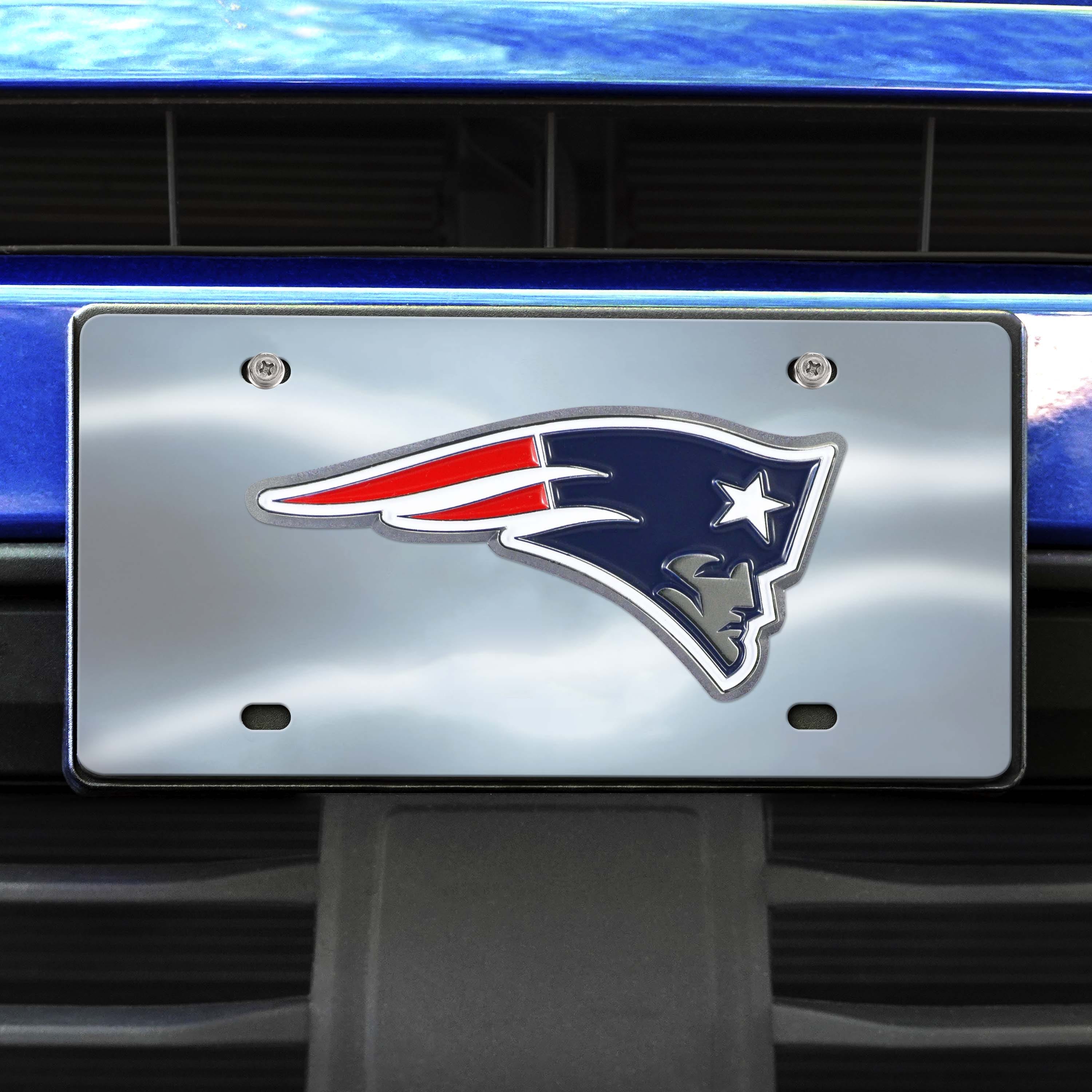 New England Patriots 3D Stainless Steel License Plate