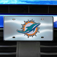 Miami Dolphins 3D Stainless Steel License Plate