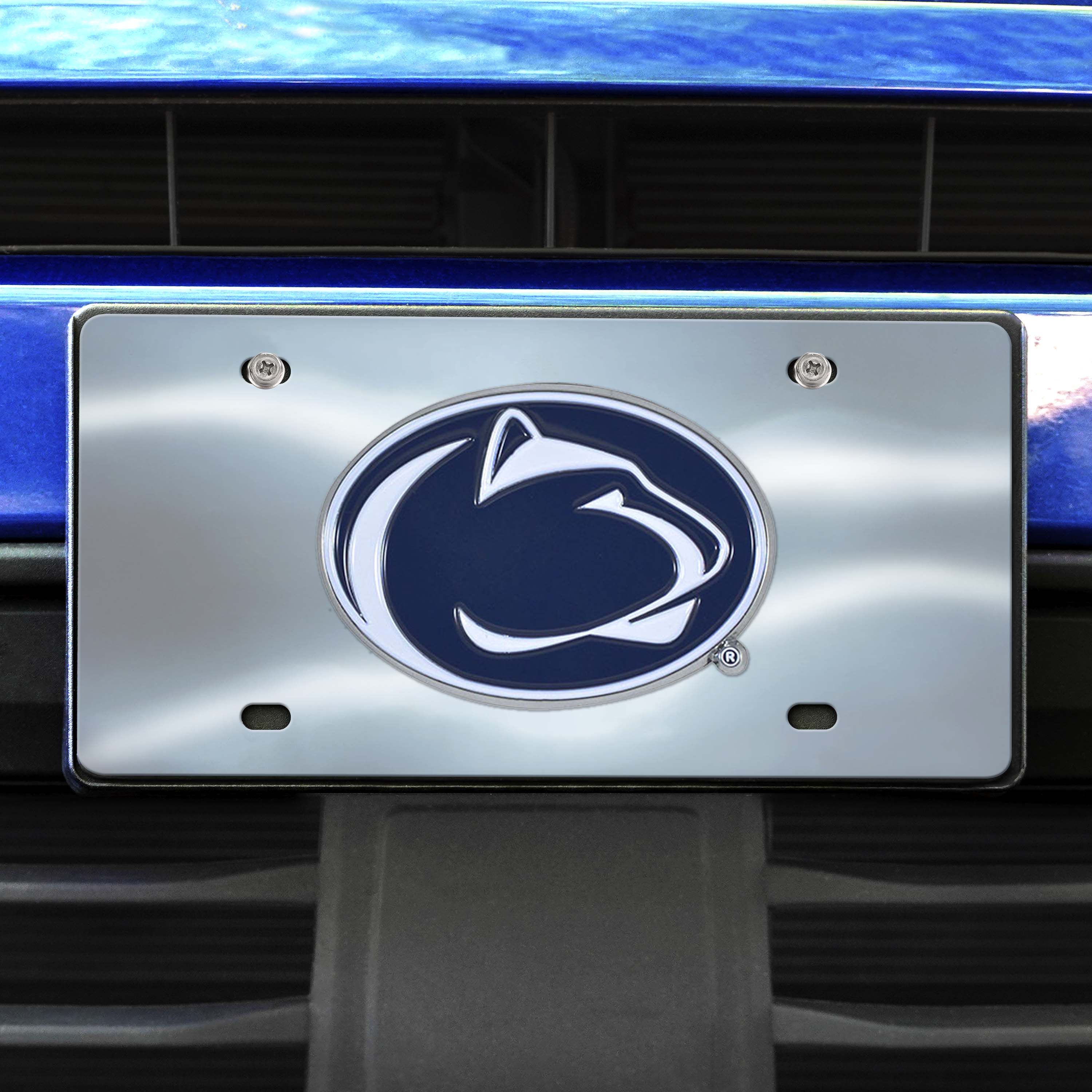 Penn State Nittany Lions 3D Stainless Steel License Plate