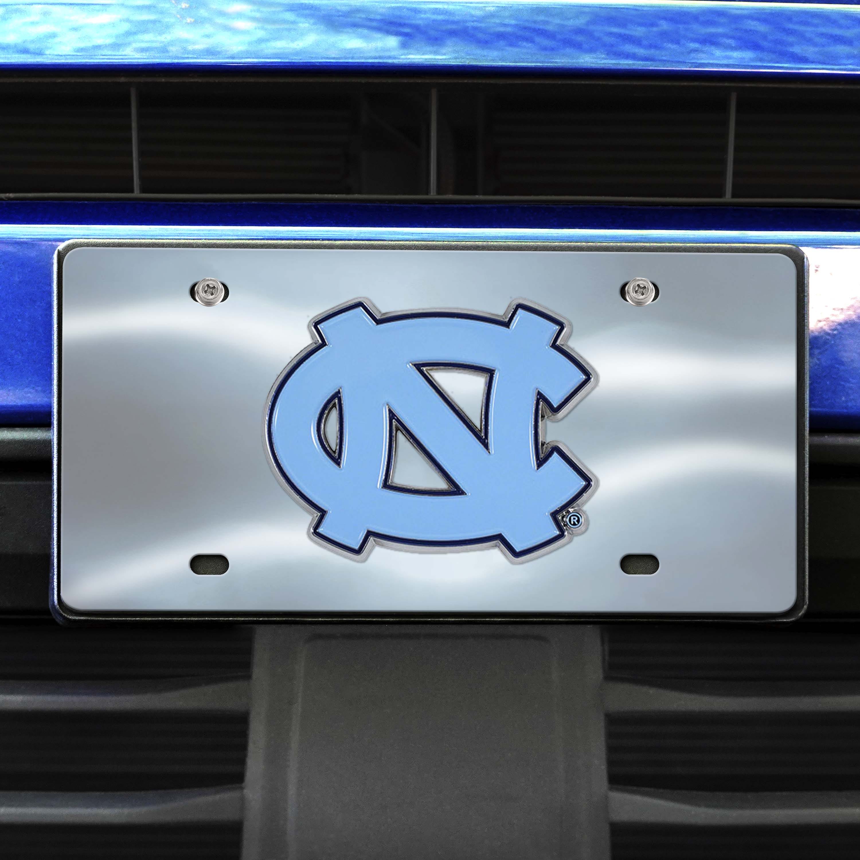 North Carolina Tar Heels 3D Stainless Steel License Plate