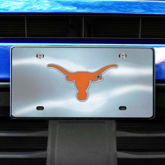 Texas Longhorns 3D Stainless Steel License Plate