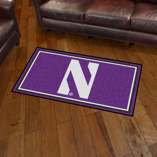 Northwestern Wildcats 3ft. x 5ft. Plush Area Rug - Northwestern