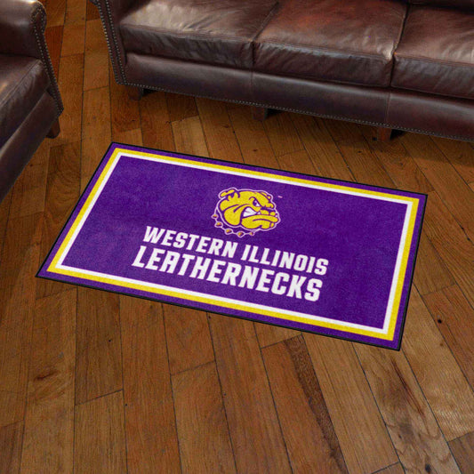 Western Illinois Leathernecks 3ft. x 5ft. Plush Area Rug