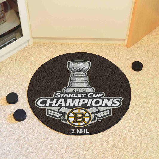 Tampa Bay Lightning Hockey Puck Rug - 27in. Diameter, 2020 NHL Stanley Cup Champions