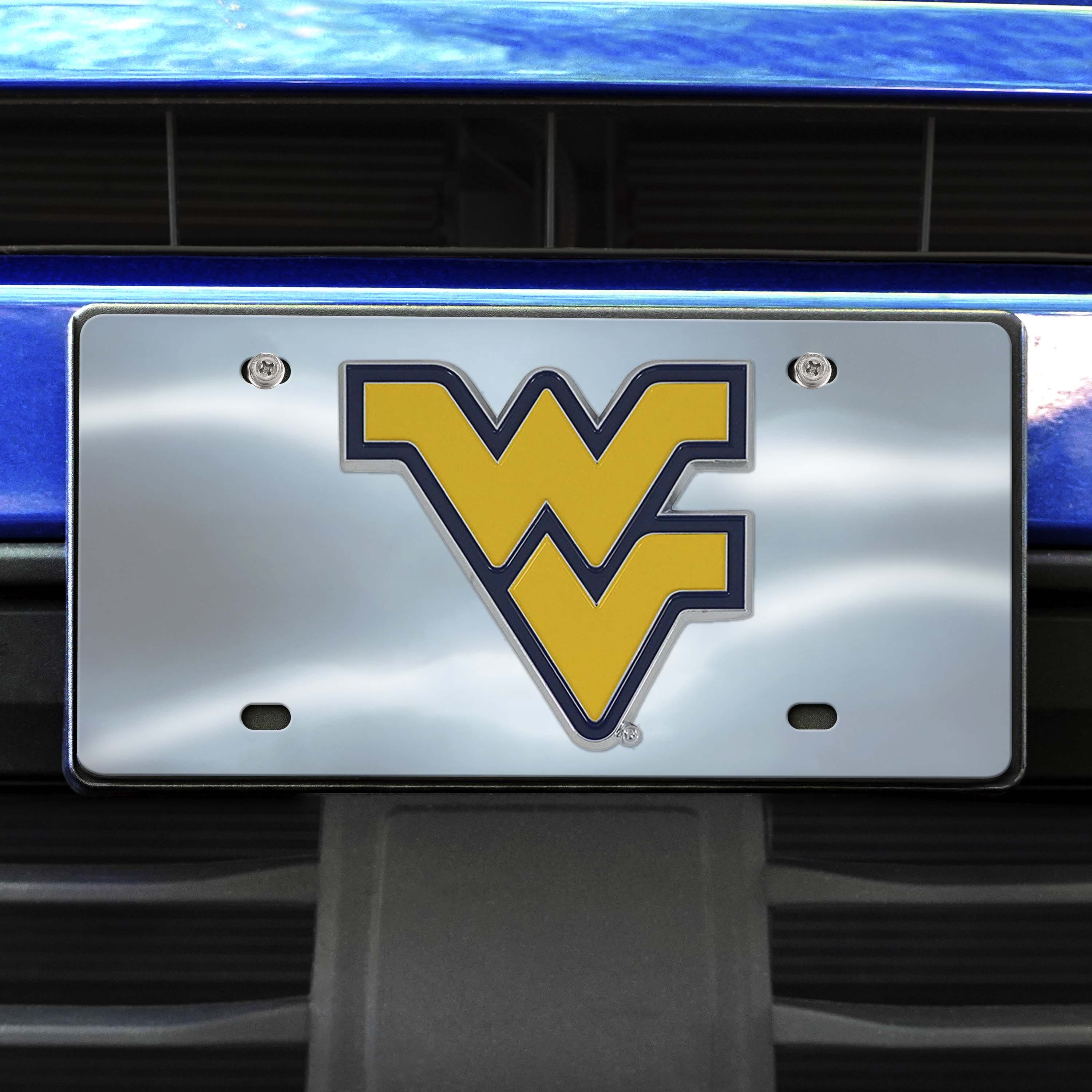 West Virginia Mountaineers 3D Stainless Steel License Plate