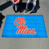 Ole Miss Rebels Ulti-Mat Rug - 5ft. x 8ft., Light Blue Alternate - Ole Miss