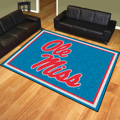 Ole Miss Rebels 8ft. x 10 ft. Plush Area Rug, Light Blue Alternate