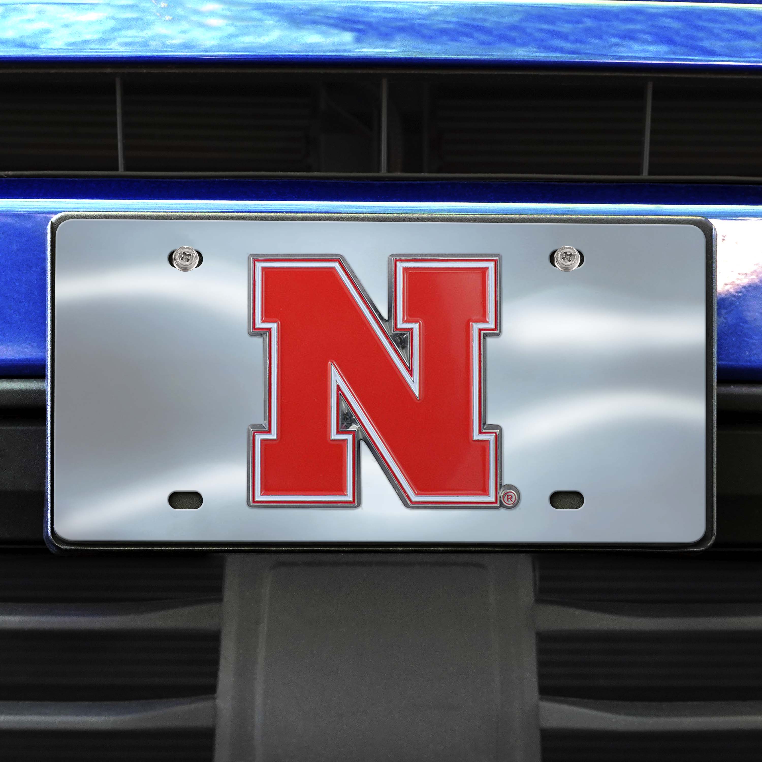 Nebraska Cornhuskers 3D Stainless Steel License Plate