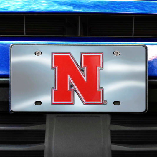 Nebraska Cornhuskers 3D Stainless Steel License Plate