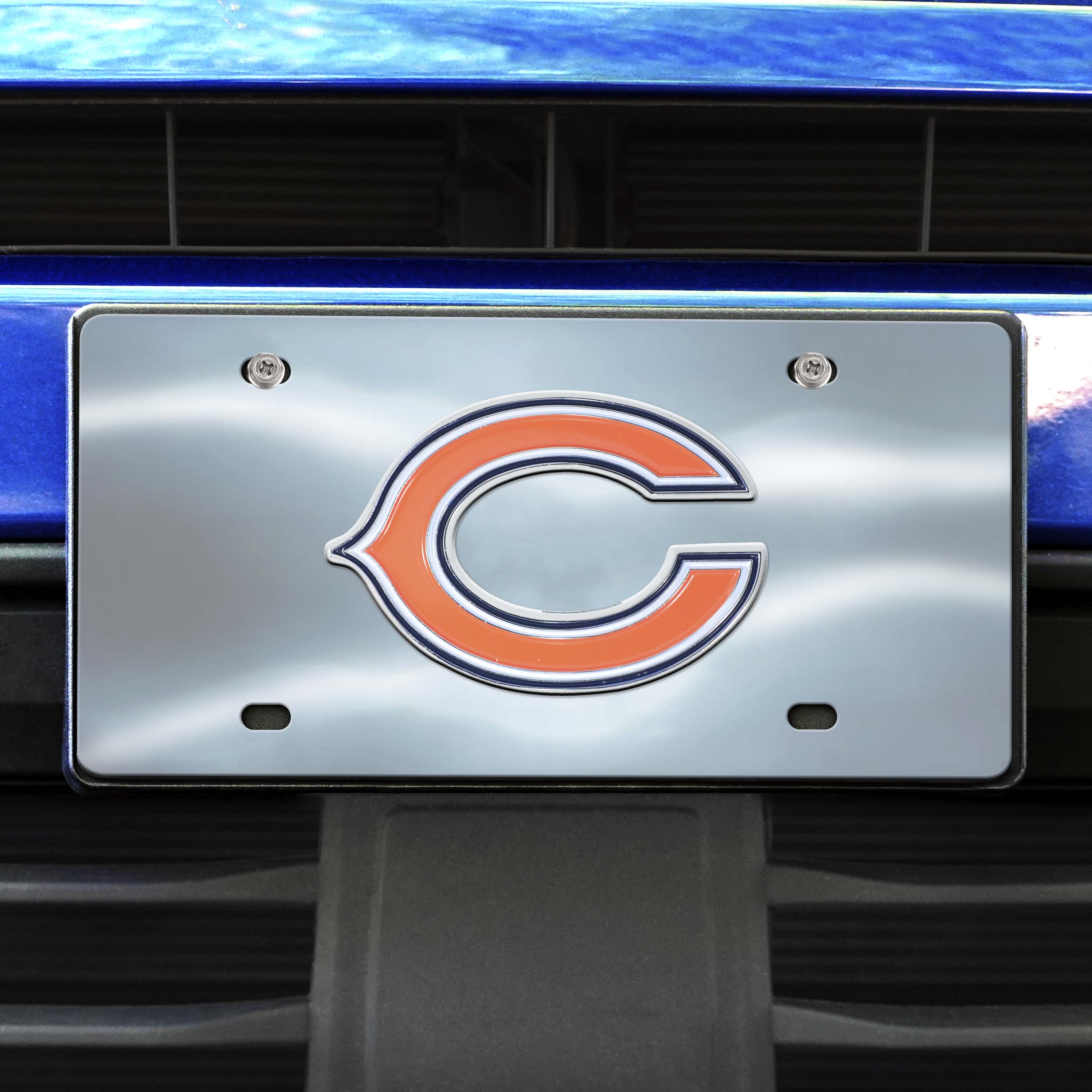 Chicago Bears 3D Stainless Steel License Plate