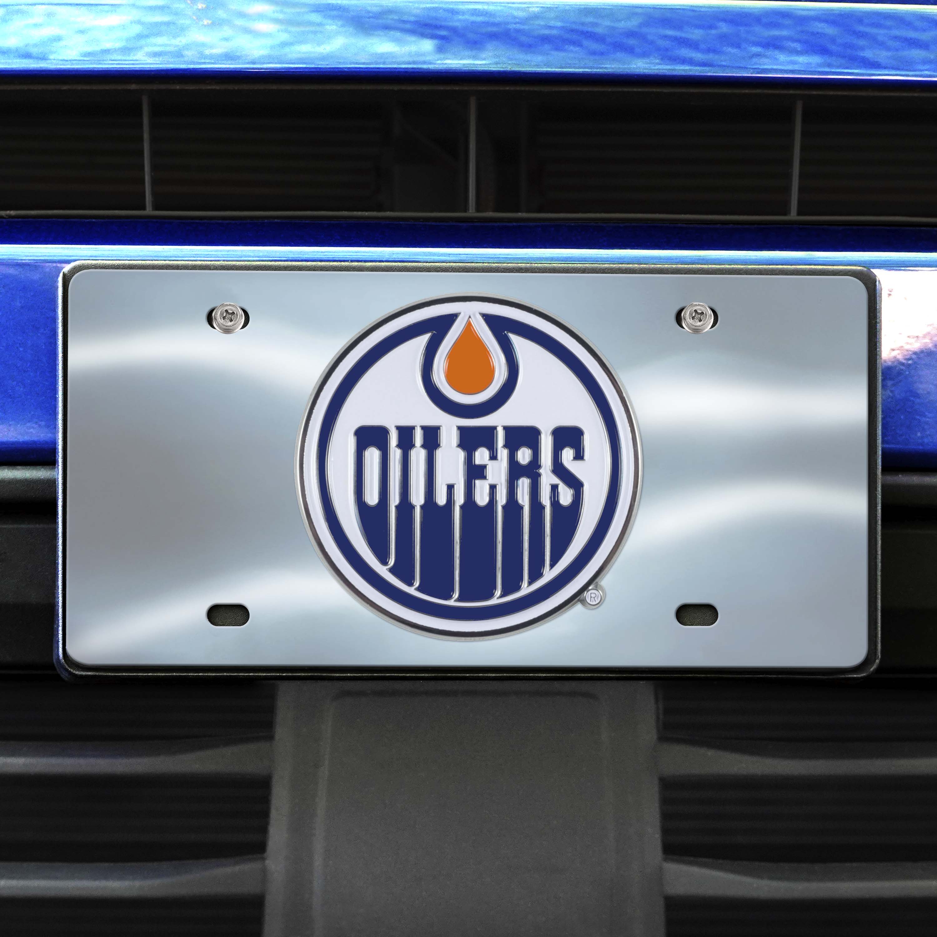 Edmonton Oilers 3D Stainless Steel License Plate