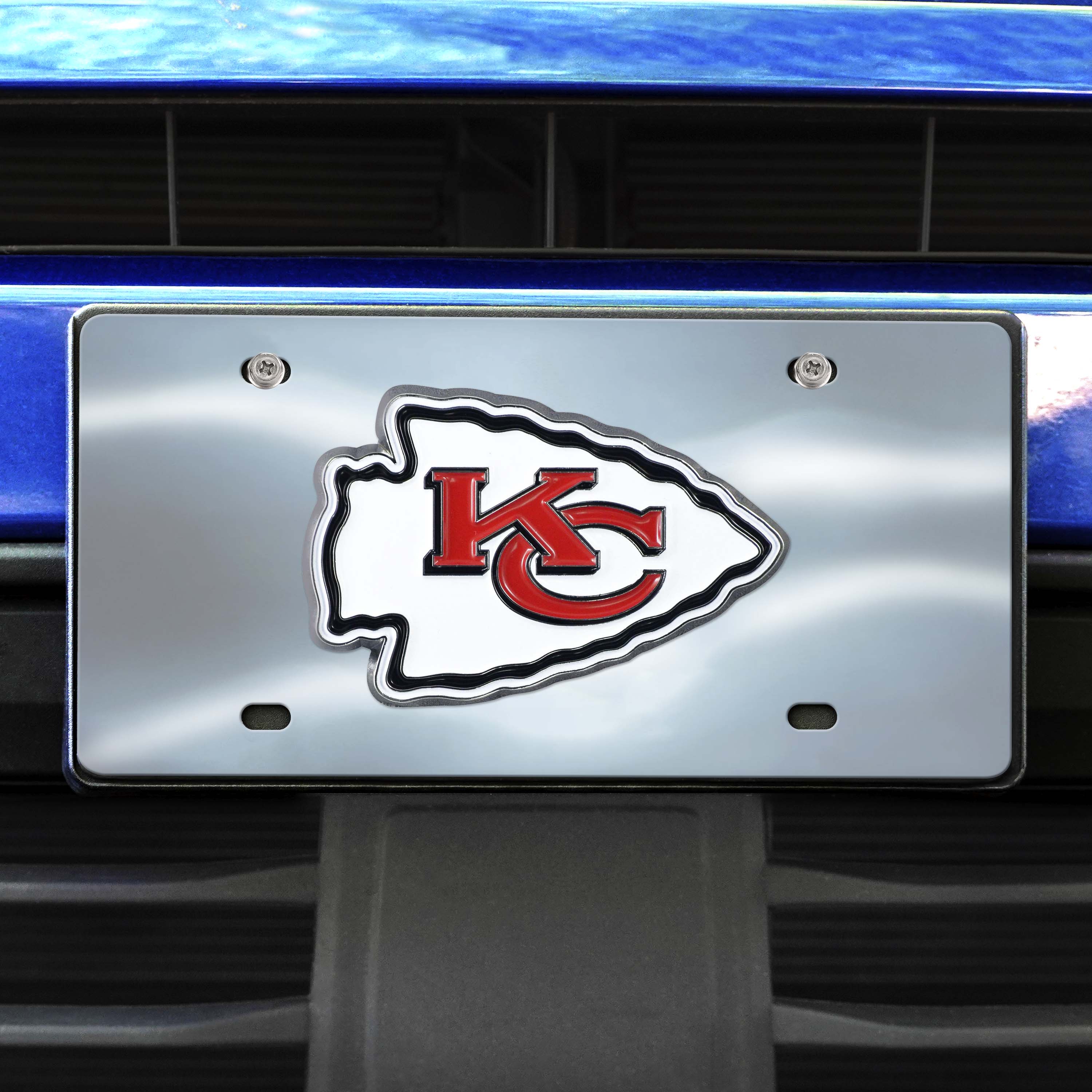 Kansas City Chiefs 3D Stainless Steel License Plate