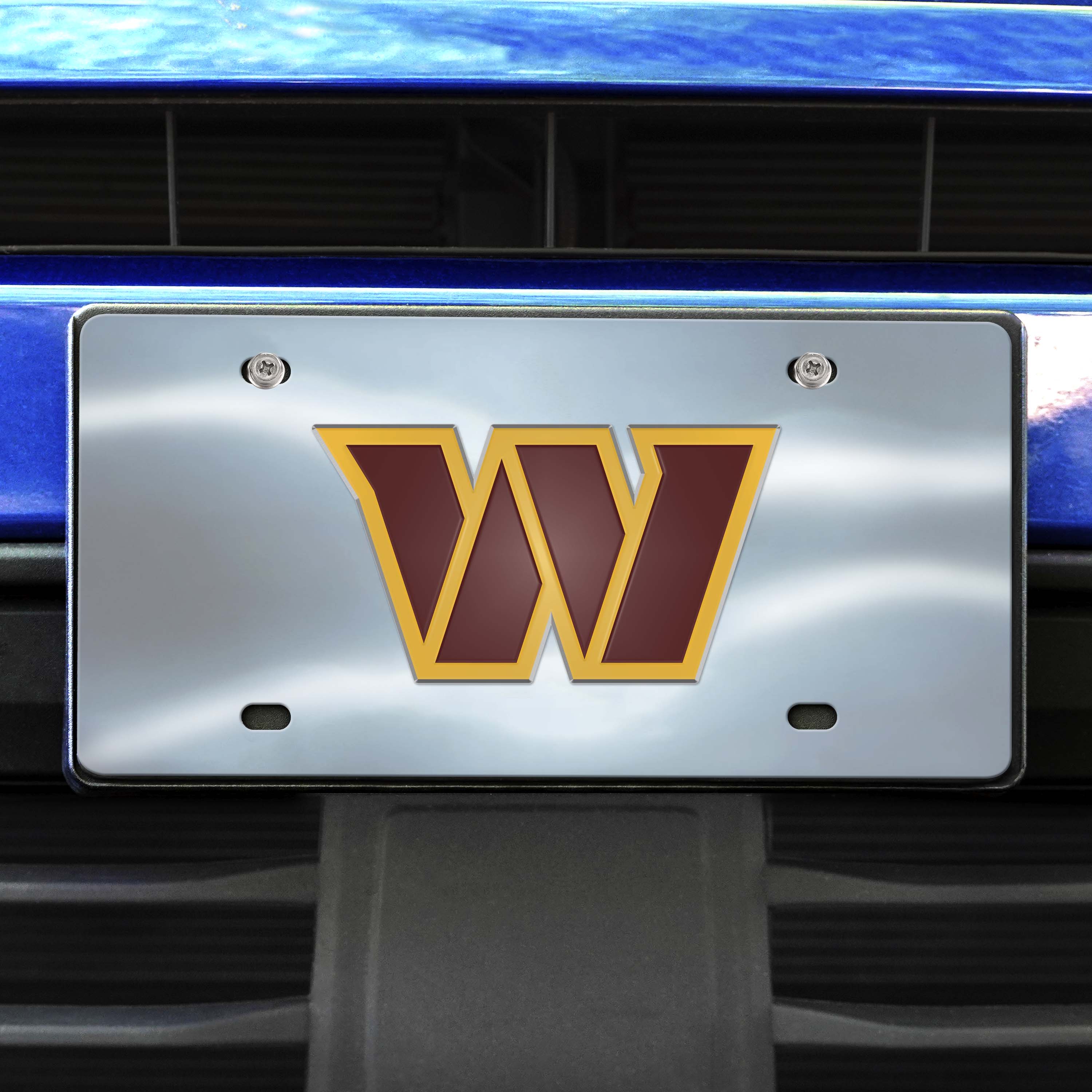 Washington Commanders 3D Stainless Steel License Plate