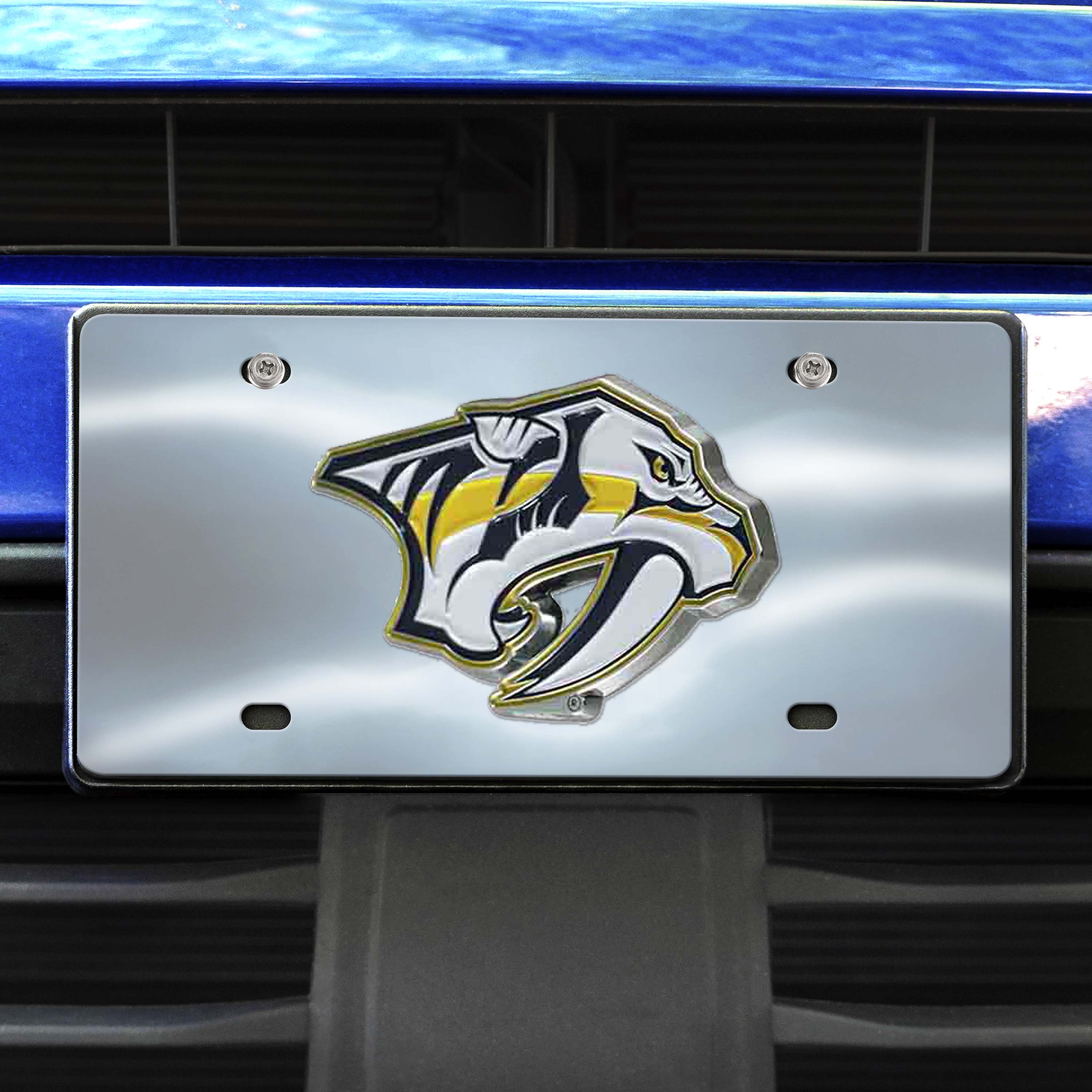 Nashville Predators 3D Stainless Steel License Plate