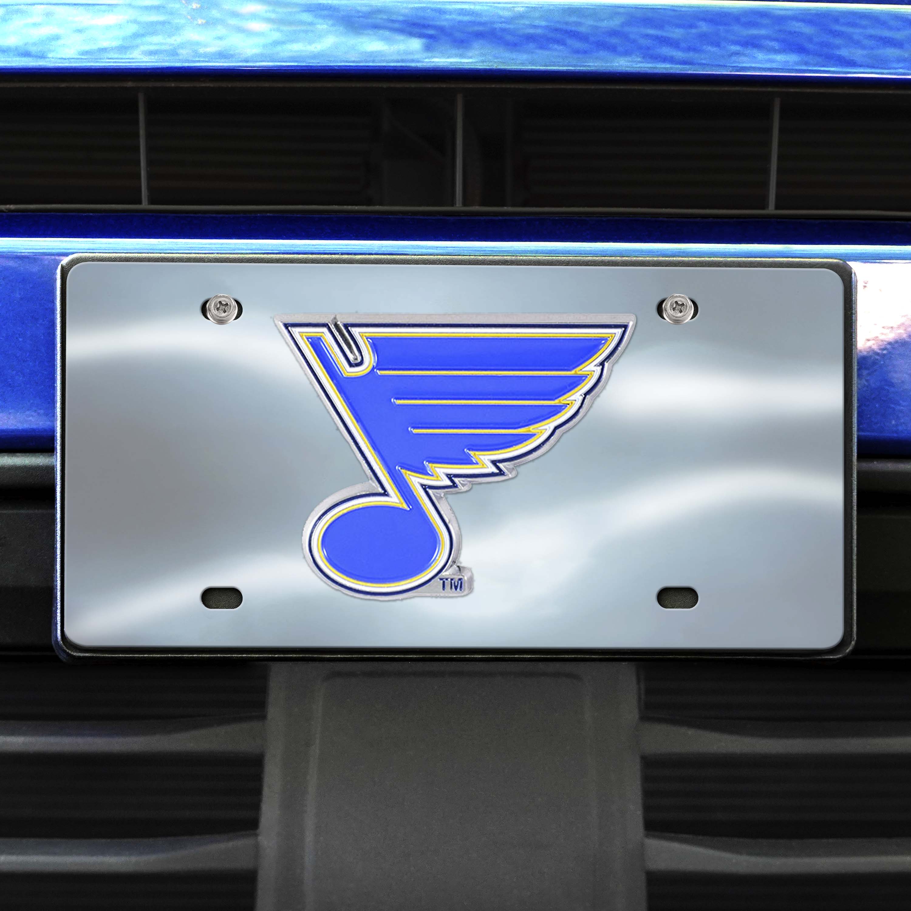 St. Louis Blues 3D Stainless Steel License Plate