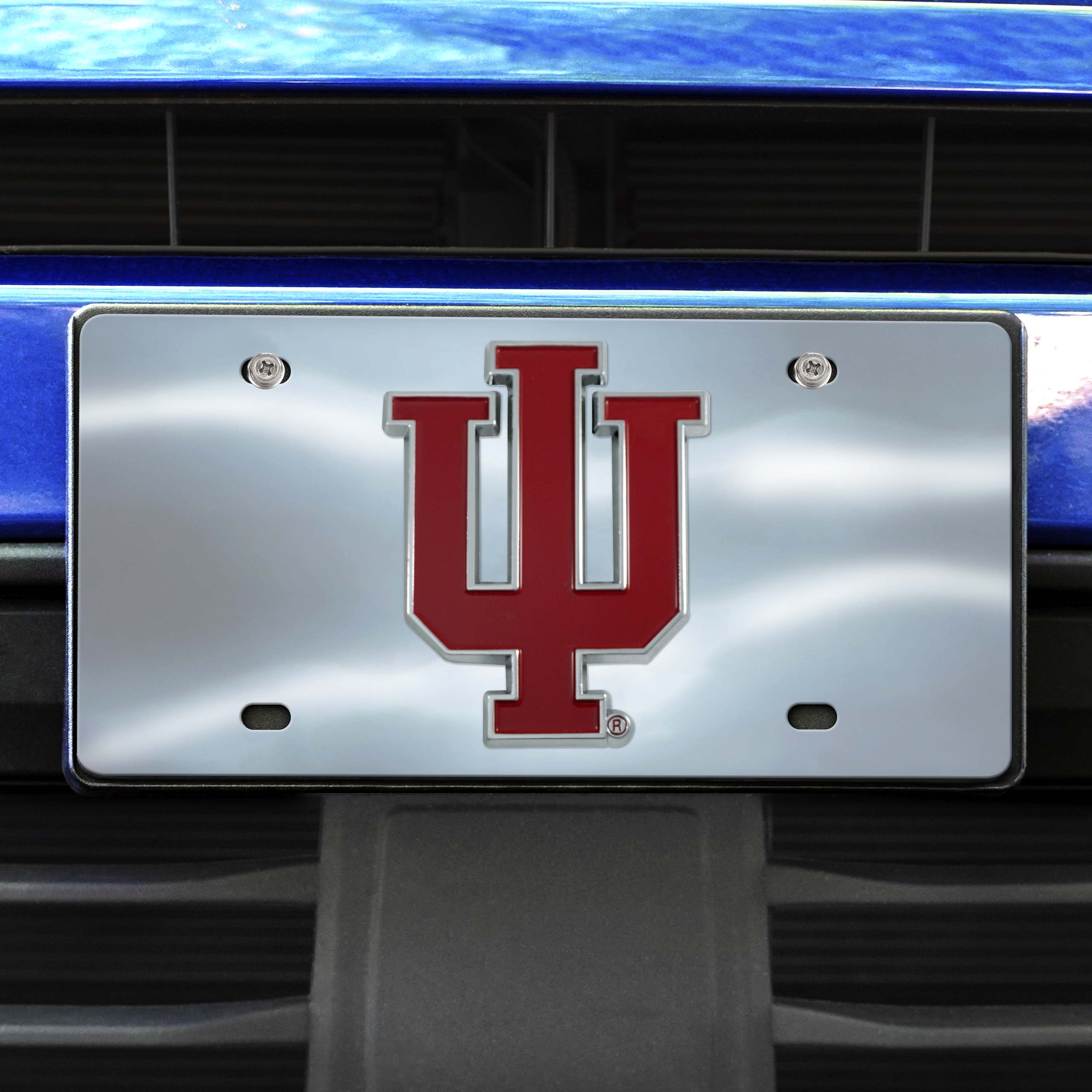 Indiana Hooisers 3D Stainless Steel License Plate