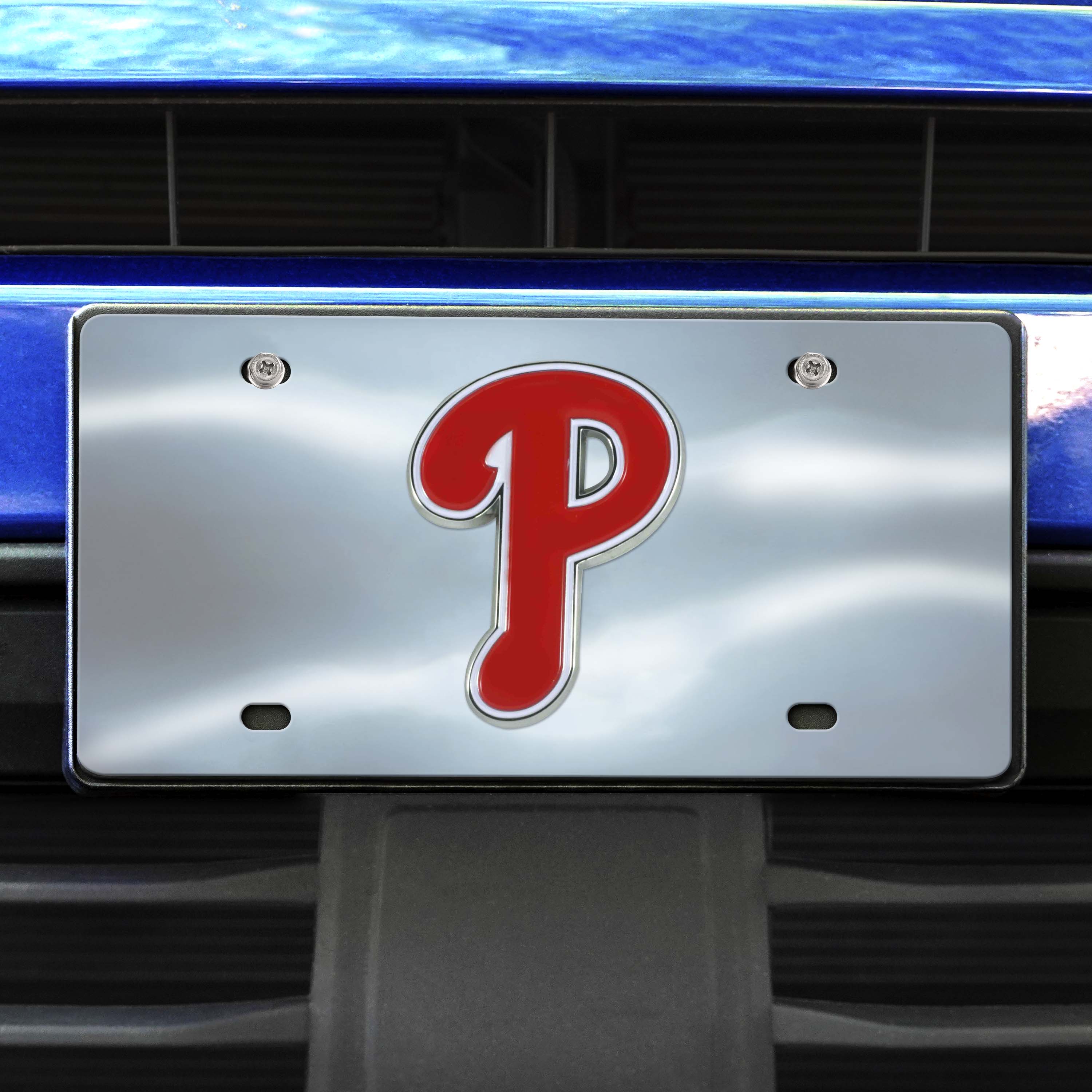 Philadelphia Phillies 3D Stainless Steel License Plate