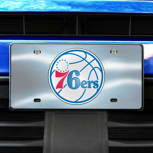 Philadelphia 76ers 3D Stainless Steel License Plate