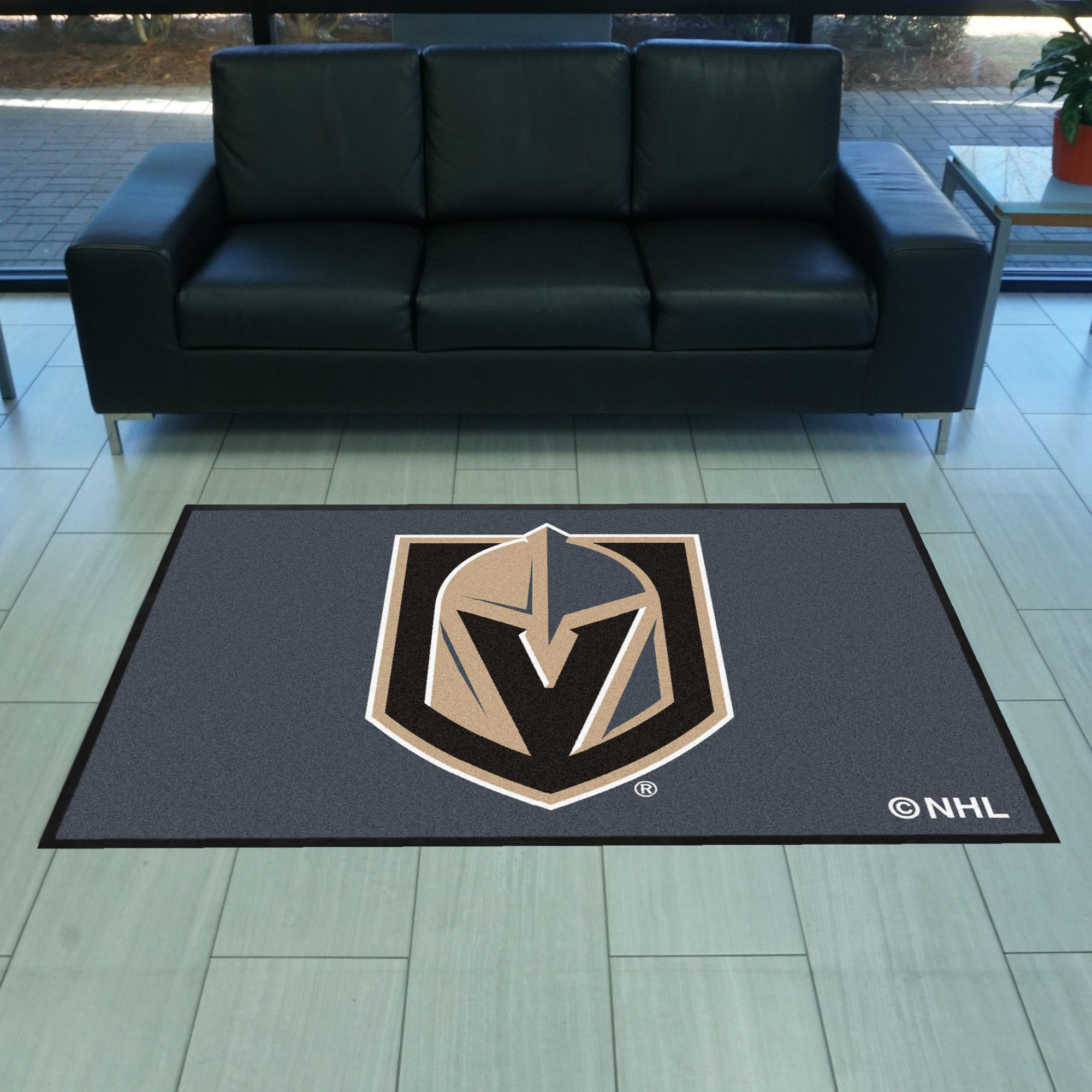 Vegas Golden Knights 4X6 High-Traffic Mat with Durable Rubber Backing - Landscape Orientation