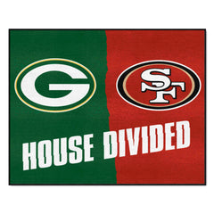 NFL House Divided - Packers / 49ers House Divided Rug - 34 in. x 42.5 in. - NFL House Divided - Packers / 49ers