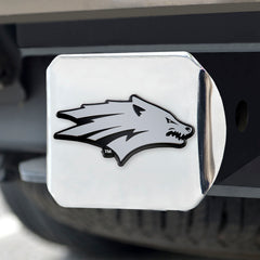 Nevada Wolfpack Chrome Metal Hitch Cover with Chrome Metal 3D Emblem - Nevada