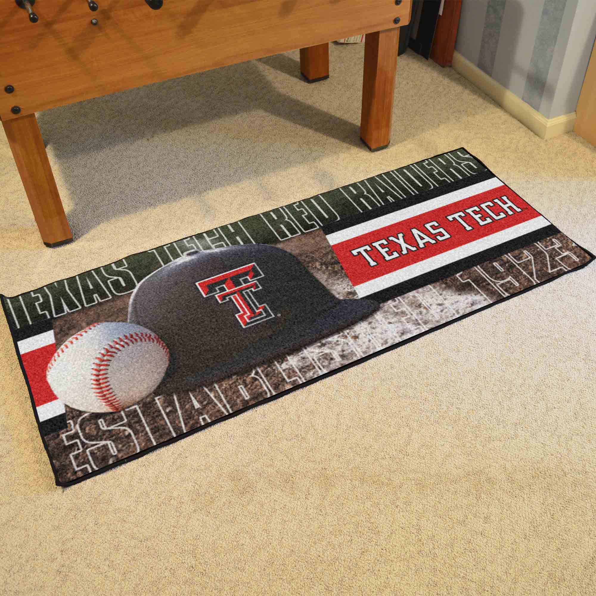 Texas Tech Red Raiders Baseball Runner Rug - 30in. x 72in.