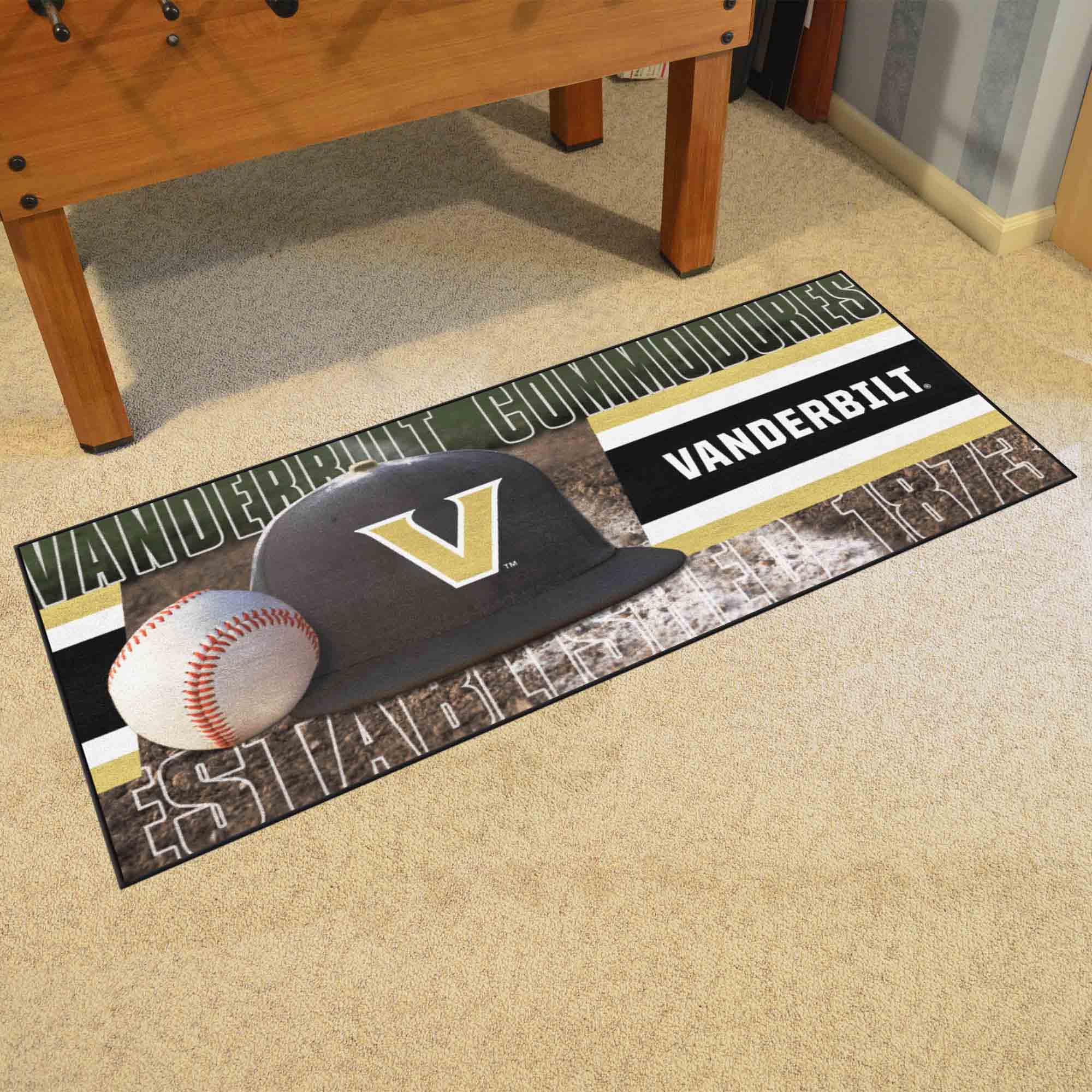 Vanderbilt Commodores Baseball Runner Rug - 30in. x 72in.