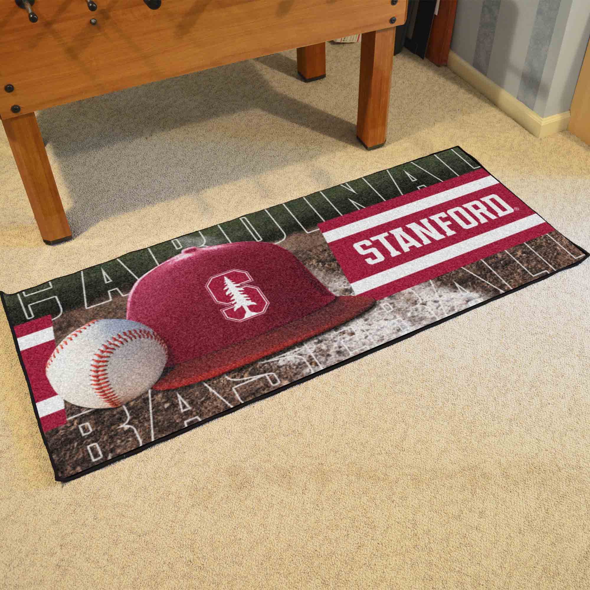 Stanford Cardinal Baseball Runner Rug - 30in. x 72in.