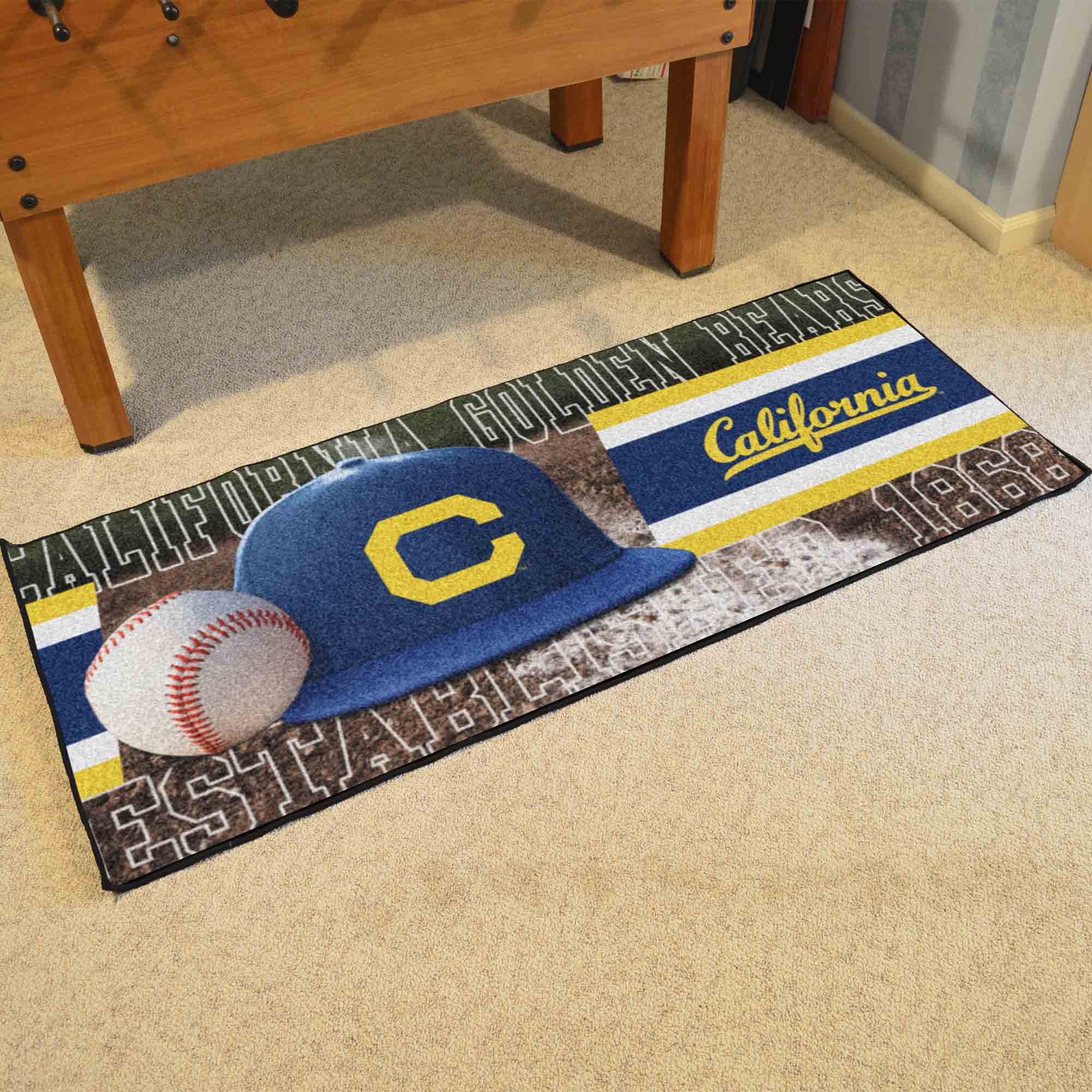 Cal Golden Bears Baseball Runner Rug - 30in. x 72in.