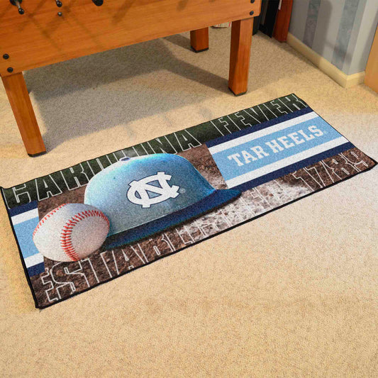 North Carolina Tar Heels Baseball Runner Rug - 30in. x 72in. - North Carolina