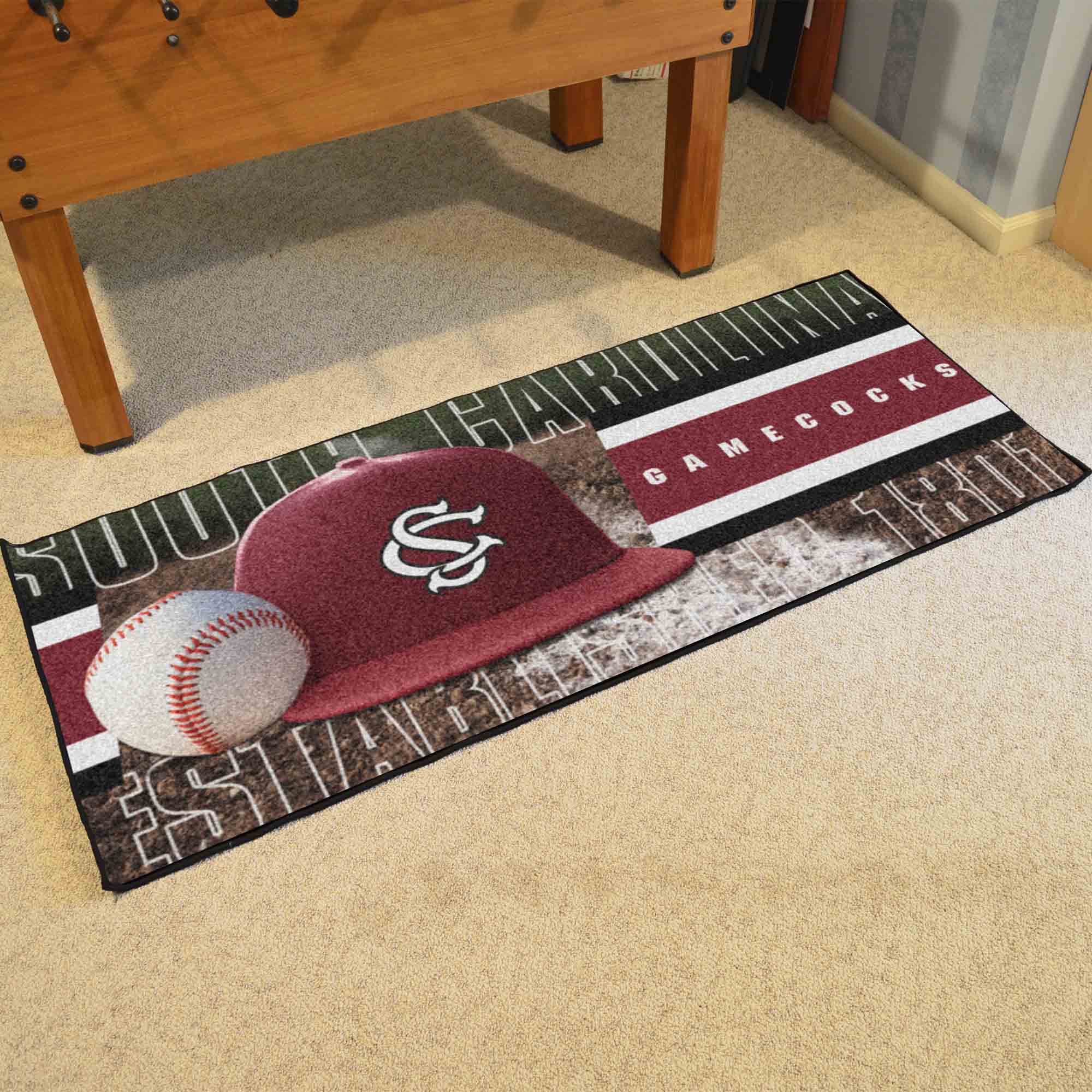 South Carolina Gamecocks Baseball Runner Rug - 30in. x 72in.