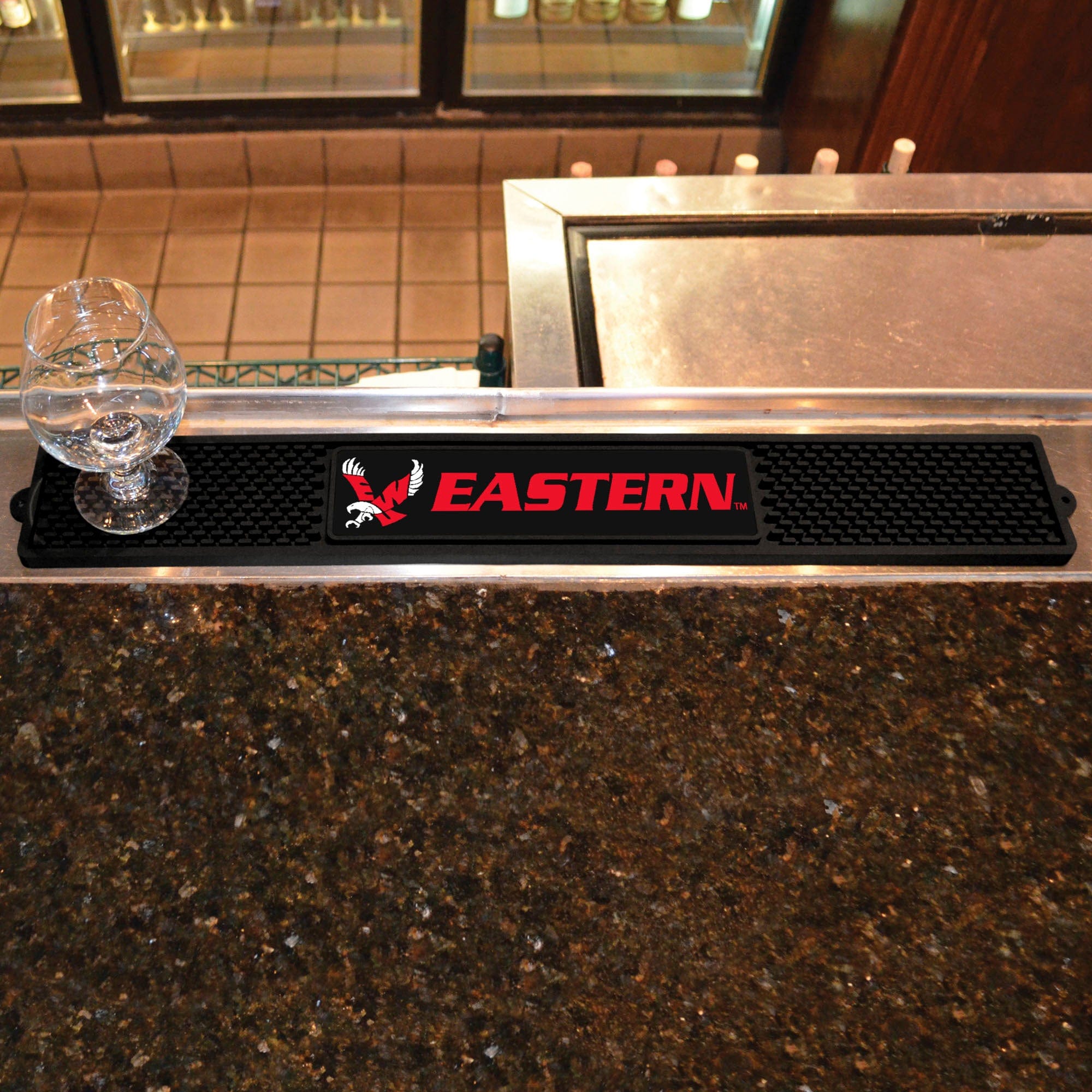 Eastern Washington Eagles Bar Drink Mat - 3.25in. x 24in.