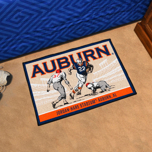 Auburn Tigers Starter Mat Accent Rug - 19in. x 30in. Ticket Stub Starter Mat - Auburn