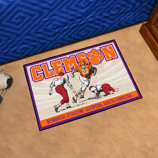 Clemson Tigers Starter Mat Accent Rug - 19in. x 30in. Ticket Stub Starter Mat