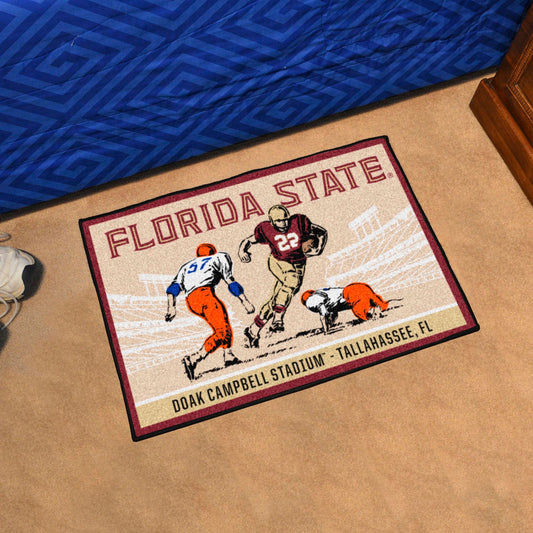 Florida State Seminoles Starter Mat Accent Rug - 19in. x 30in. Ticket Stub Starter Mat